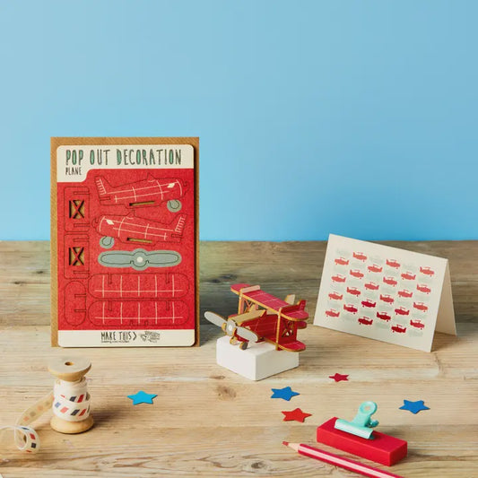 Pop Out Greeting Card Plane