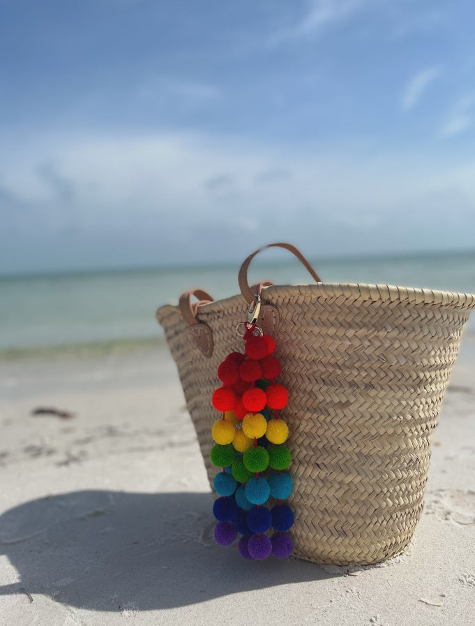 Pom Pom Rainbow Bag Charm