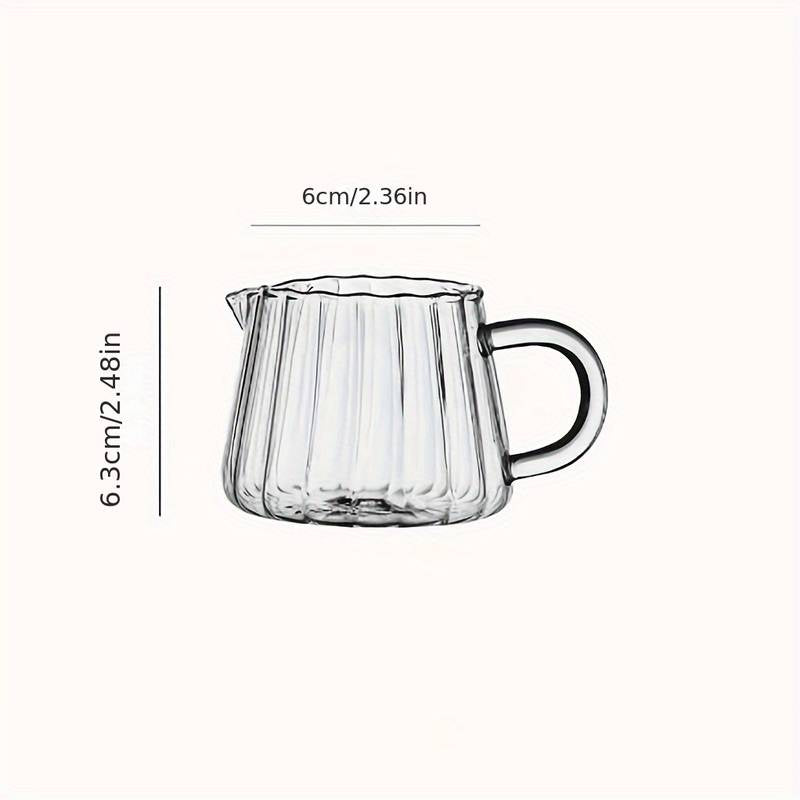 Small Ribbed Glass Milk Jug