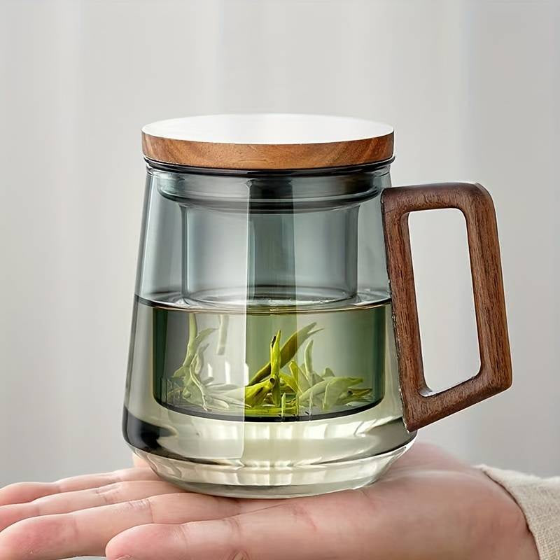 Tea Glass With Infuser and Lid